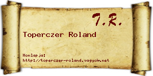 Toperczer Roland névjegykártya