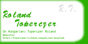roland toperczer business card